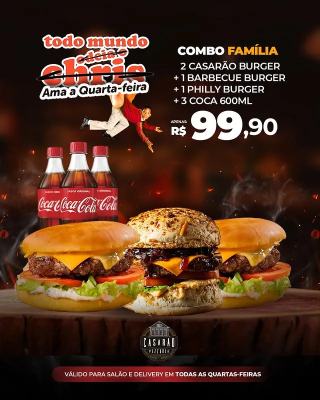 Promoção de pizza na quarta-feira — Casarão Pizzaria